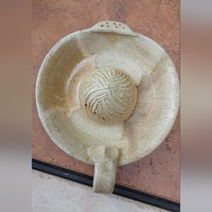 Hand made pottery signed 1978 lemon juicer